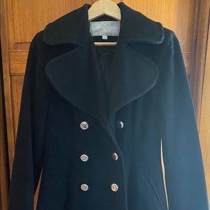 Jessica Simpson Wool Blend Flare Pea Coat - Size M